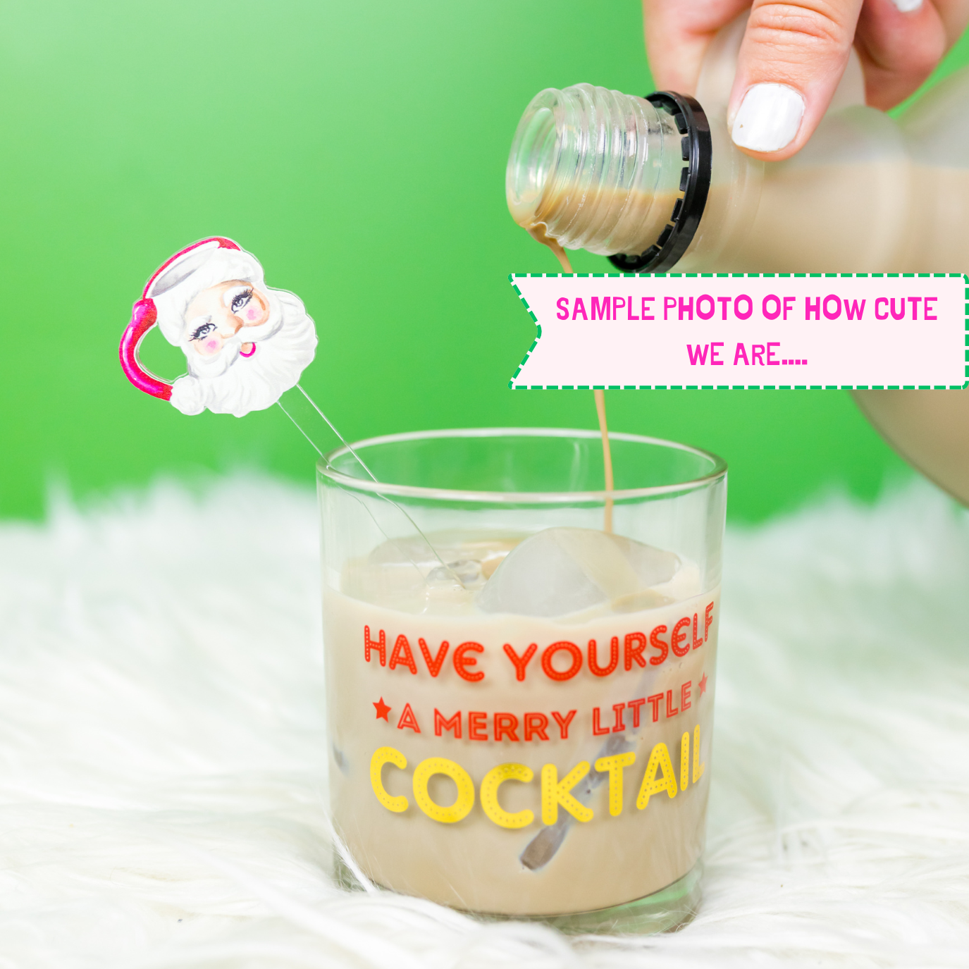 Spotted Staffie Acrylic Swizzle Sticks