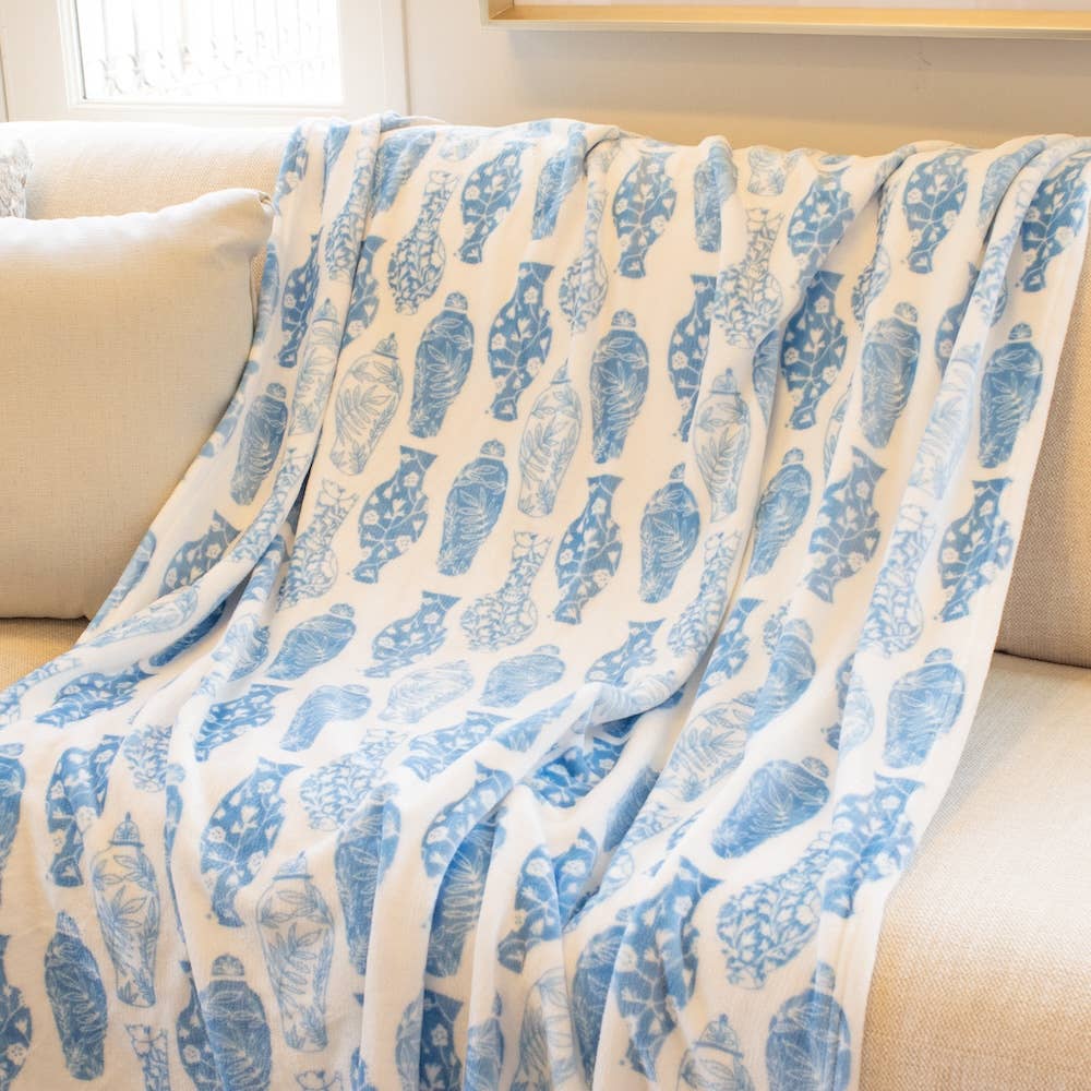 Chinoiserie Throw Blanket