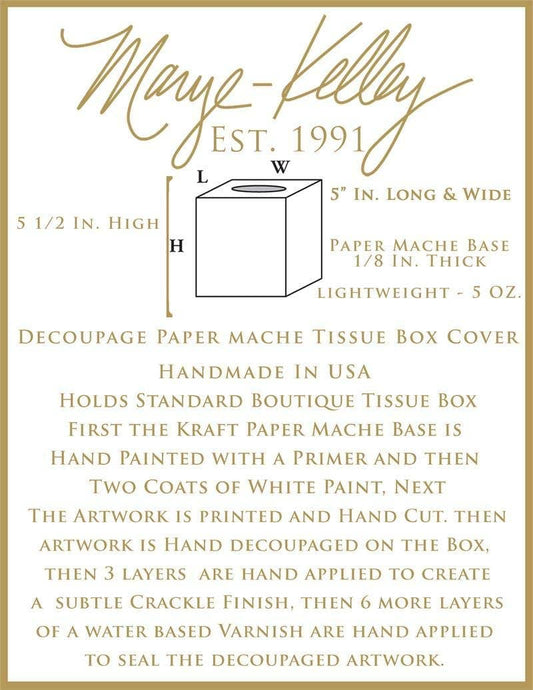 Tobacco Leaf Tissue Box Cover