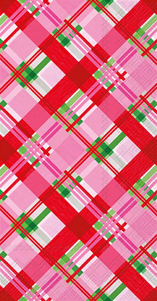 Pink Plaid Guest Towels