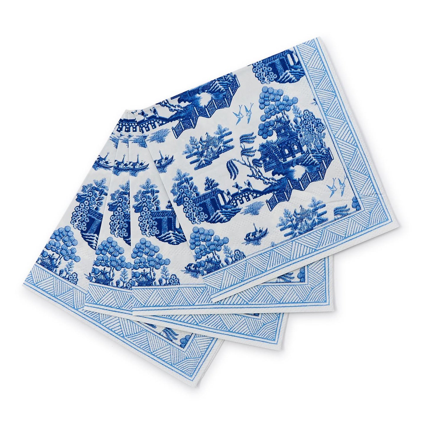 Blue Willow Cocktail Napkin