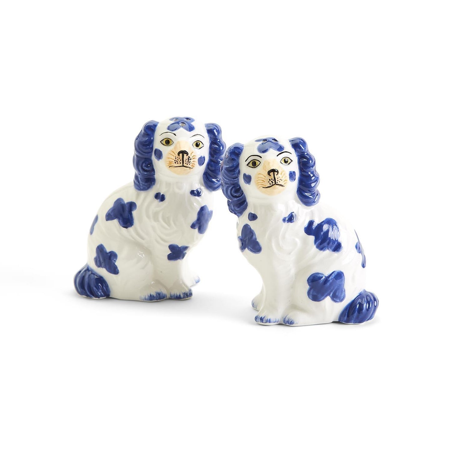 Staffordshire Salt & Pepper Shaker Blue Pups