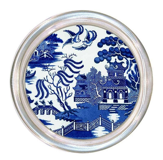 Blue Willow Decoupage Coaster