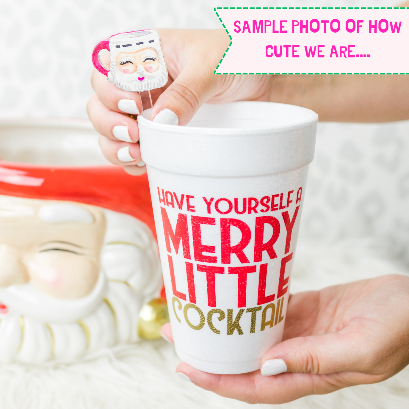 Pink Chinoiserie Acrylic Swizzle Sticks