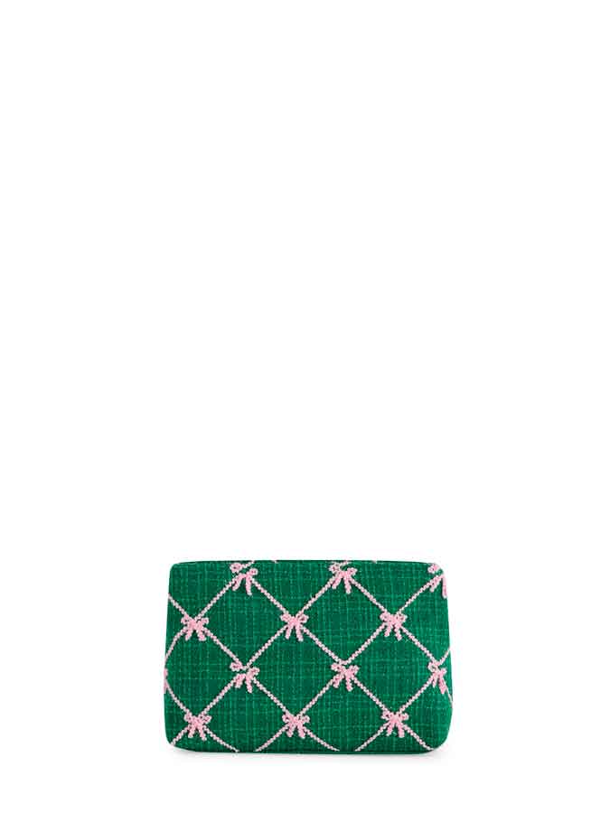 Green Bow Zip Pouch