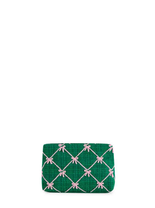 Green Bow Zip Pouch