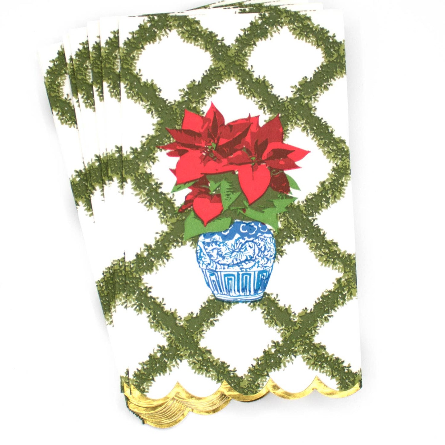 Poinsettias Paper Guest Towel