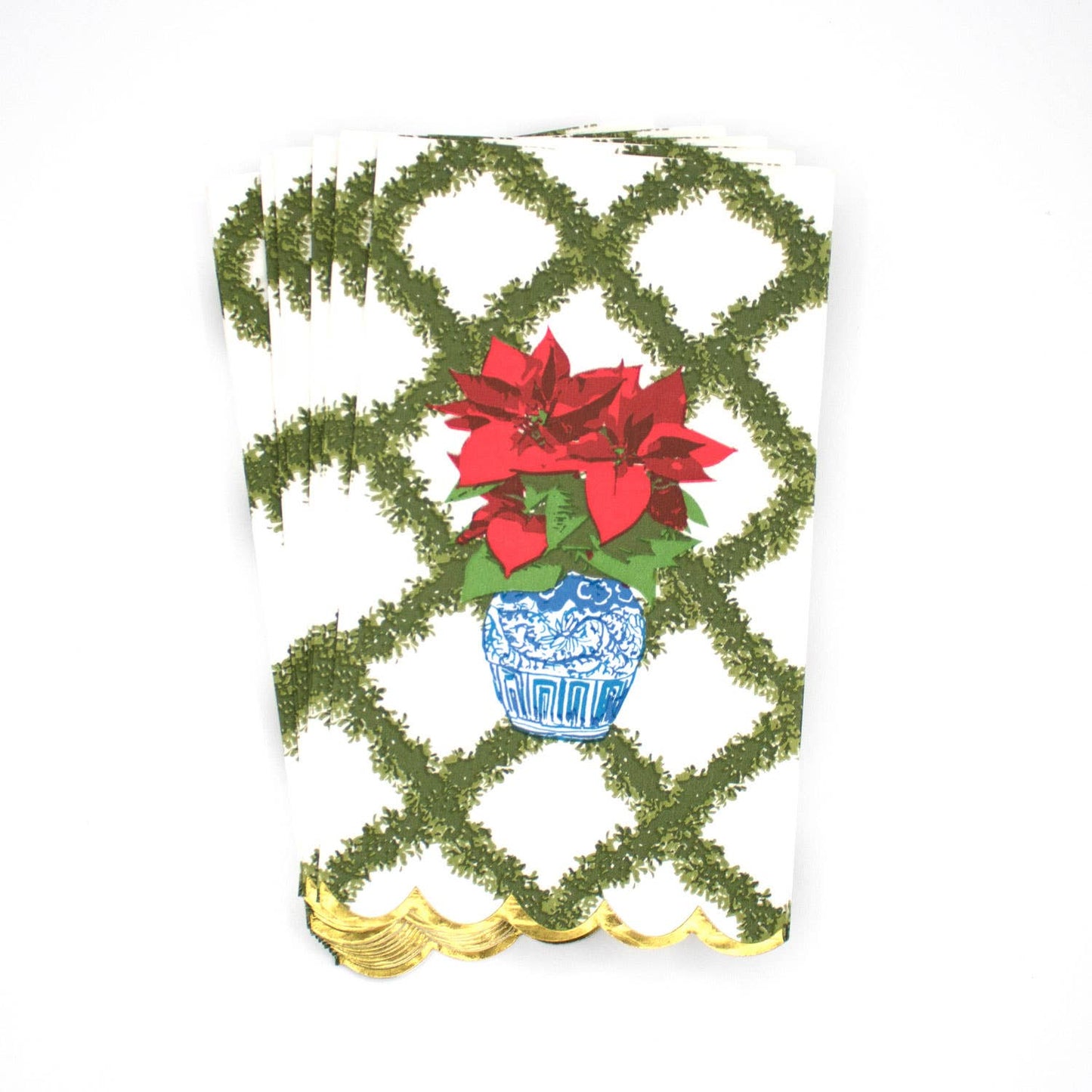 Poinsettias Paper Guest Towel