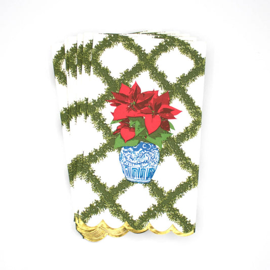 Poinsettias Paper Guest Towel