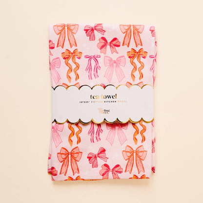 Tea Towel-Blushing Bows