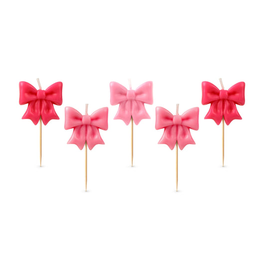 Bow Candles, Set of 5