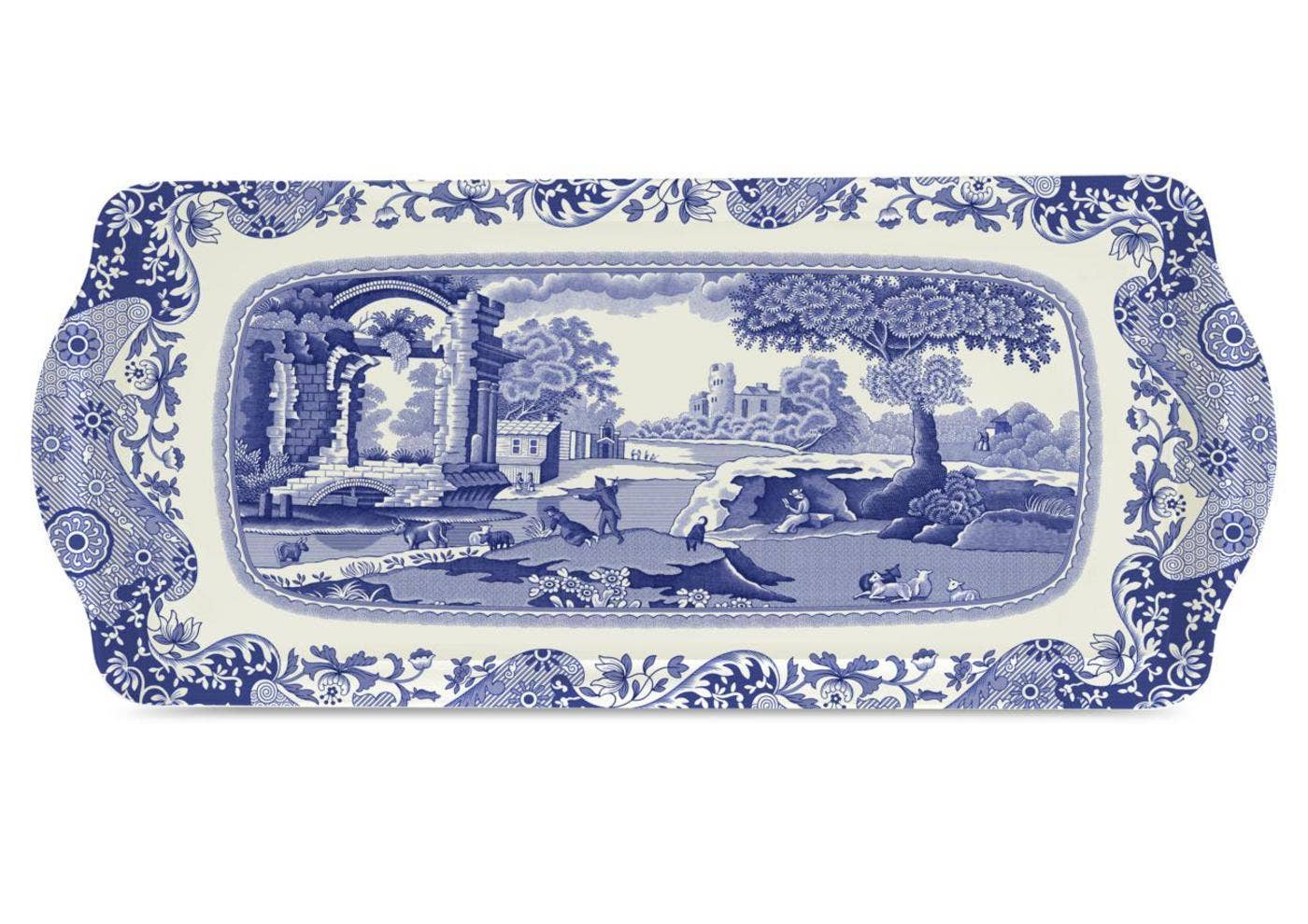 Blue Italian Sandwich Tray: Melamine / Blue Italian