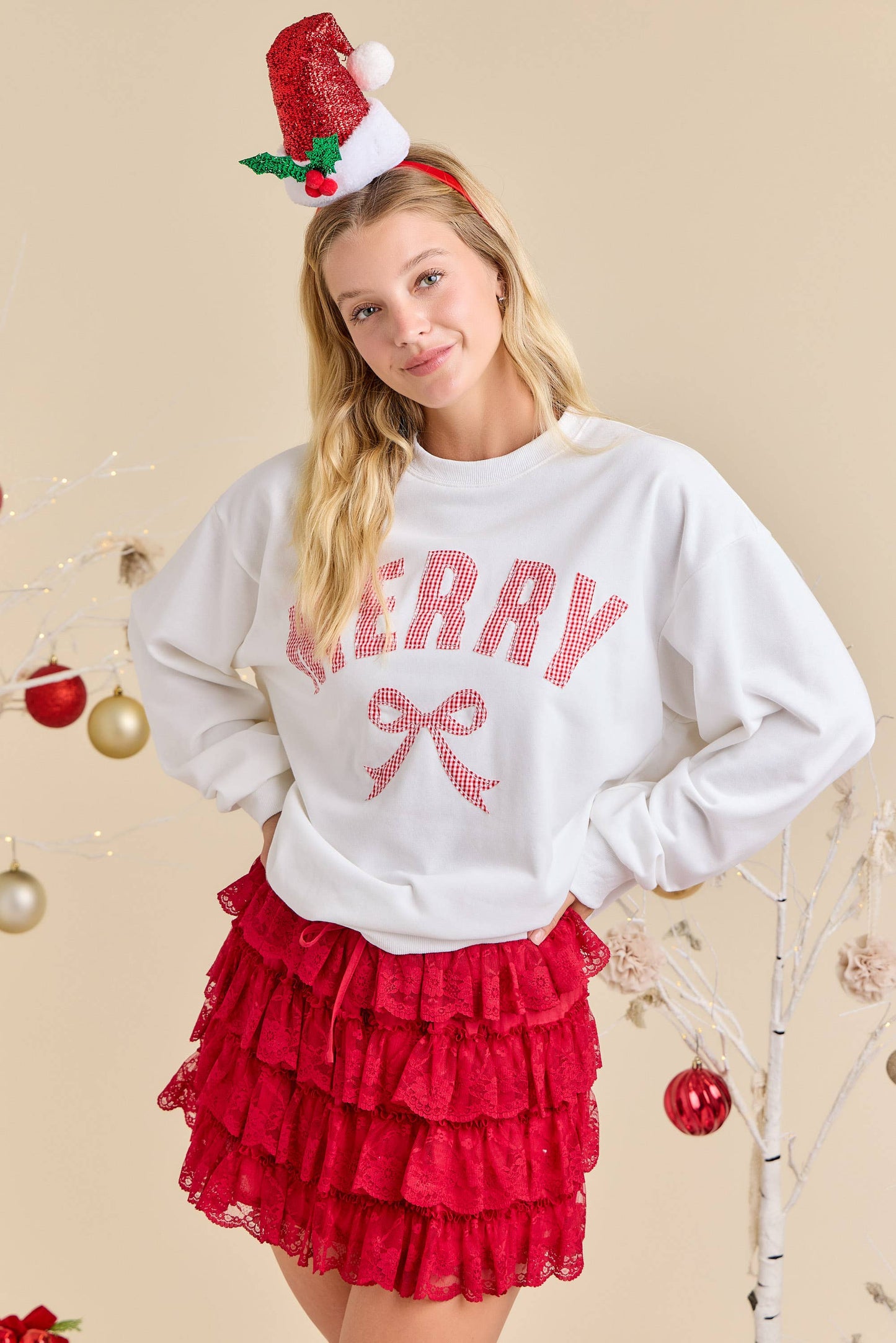 Merry Bow Sweatshirt
