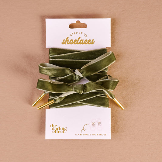 Step It Up Shoelaces-Velvet Green