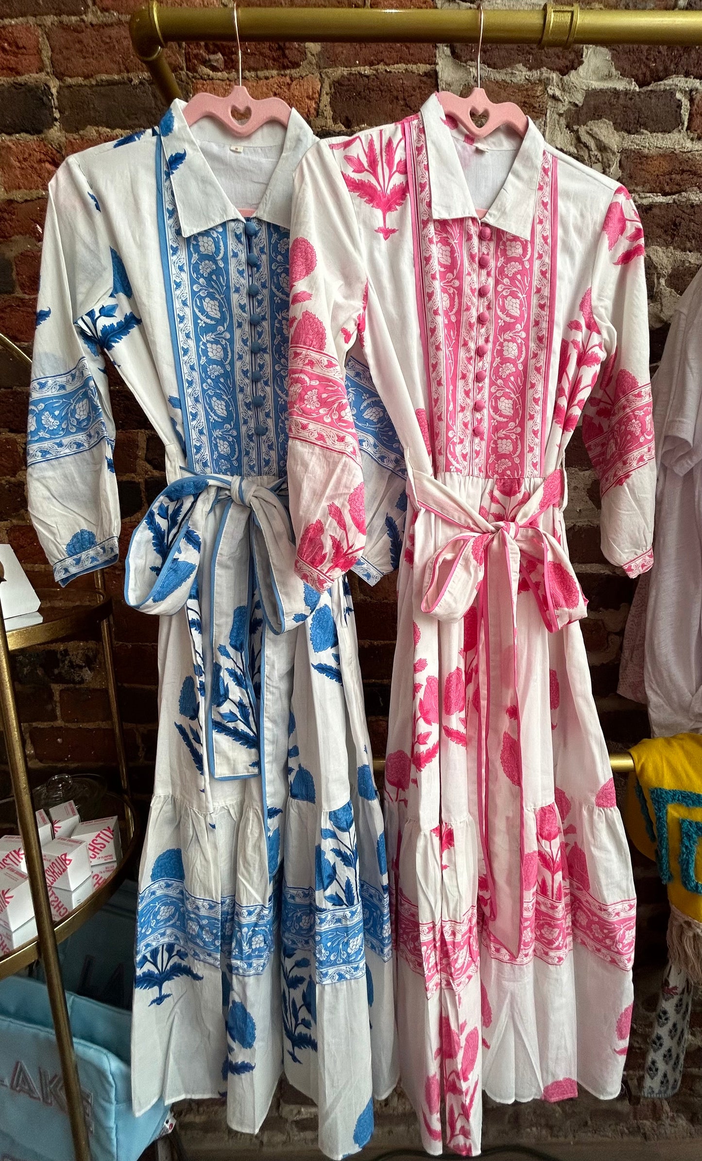 *Preorder* Block Print Dress: Pink Mughal