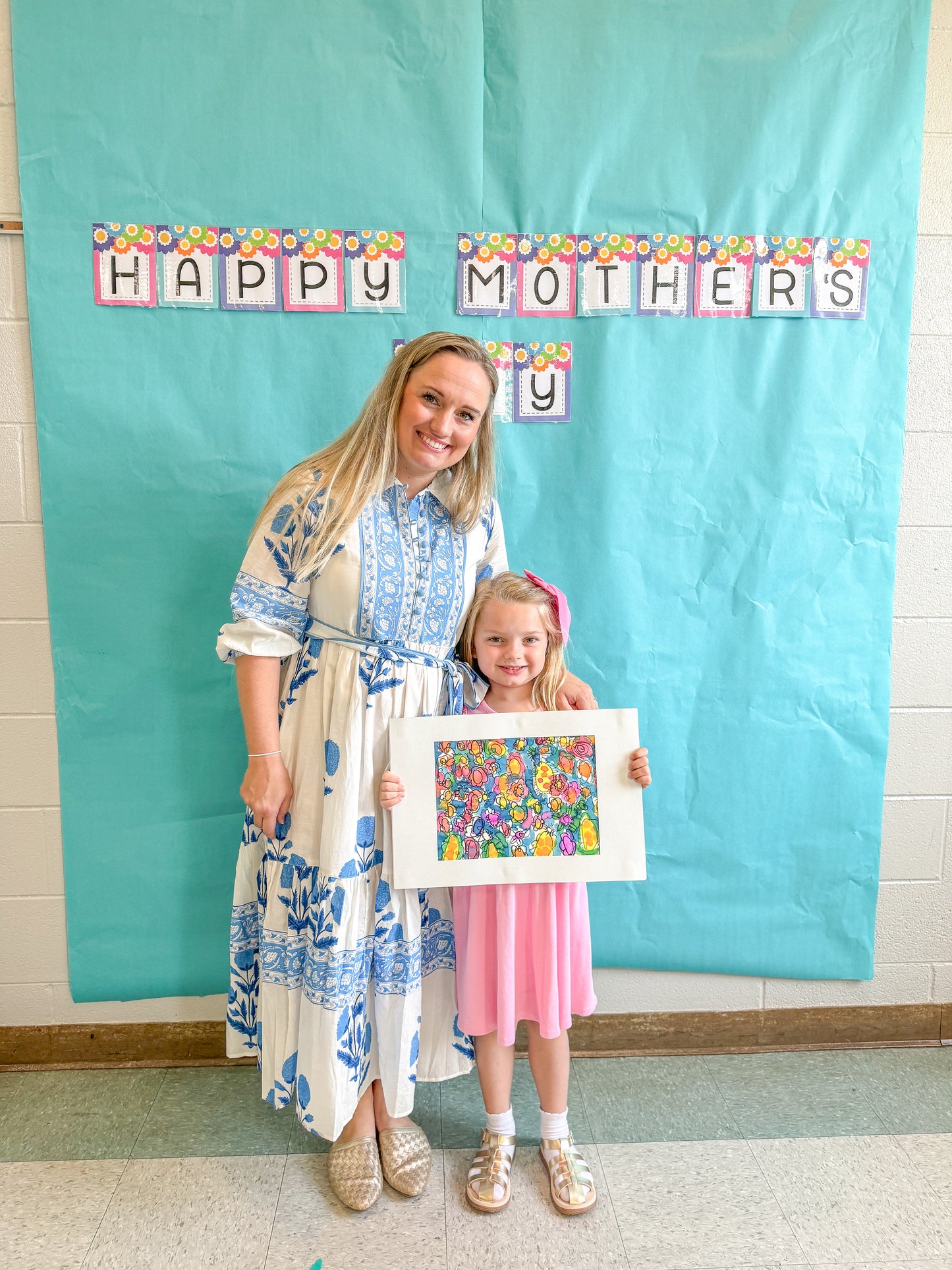*Preorder* Block Print Dress: Blue Mughal