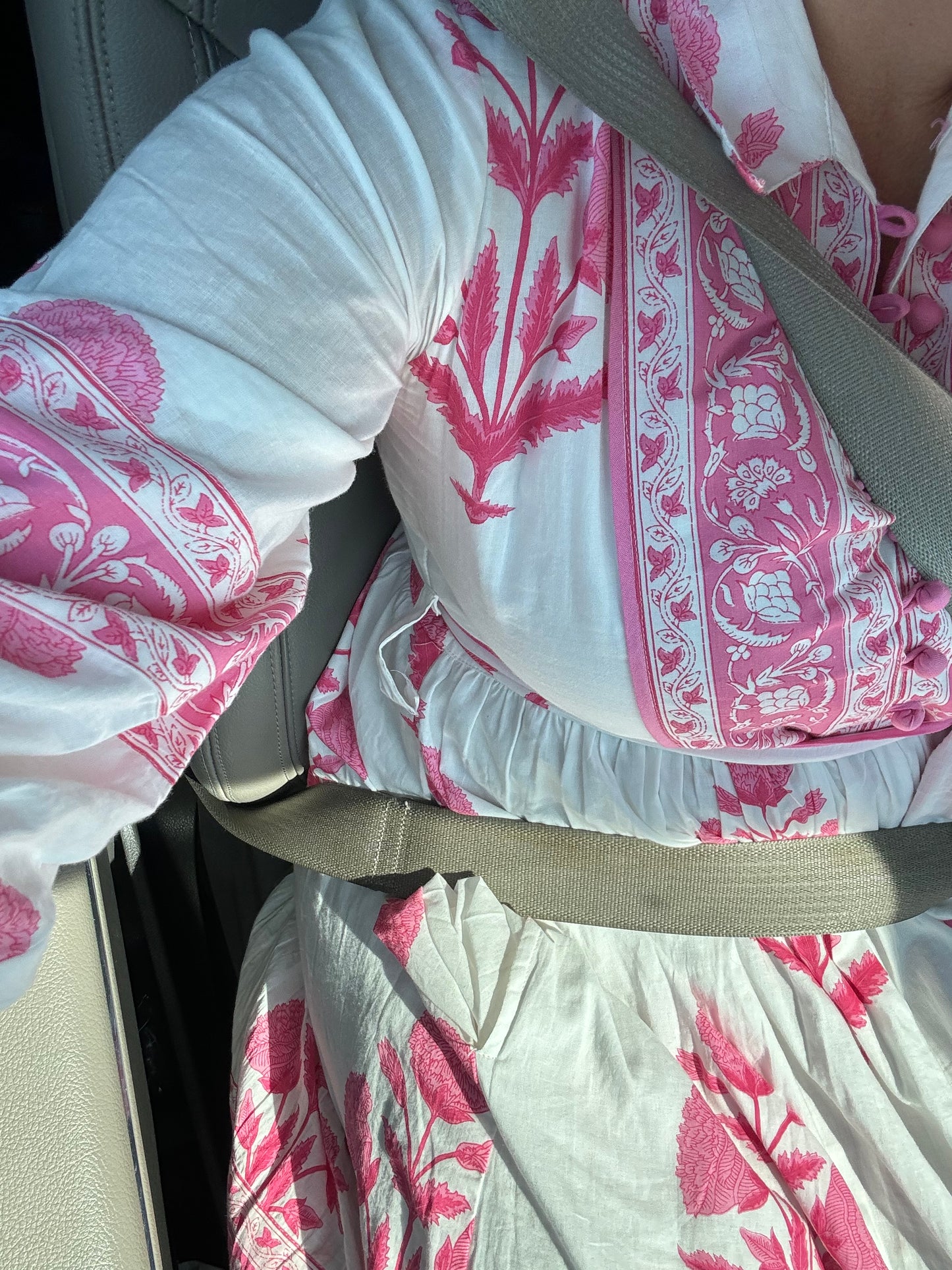 *Preorder* Block Print Dress: Pink Mughal