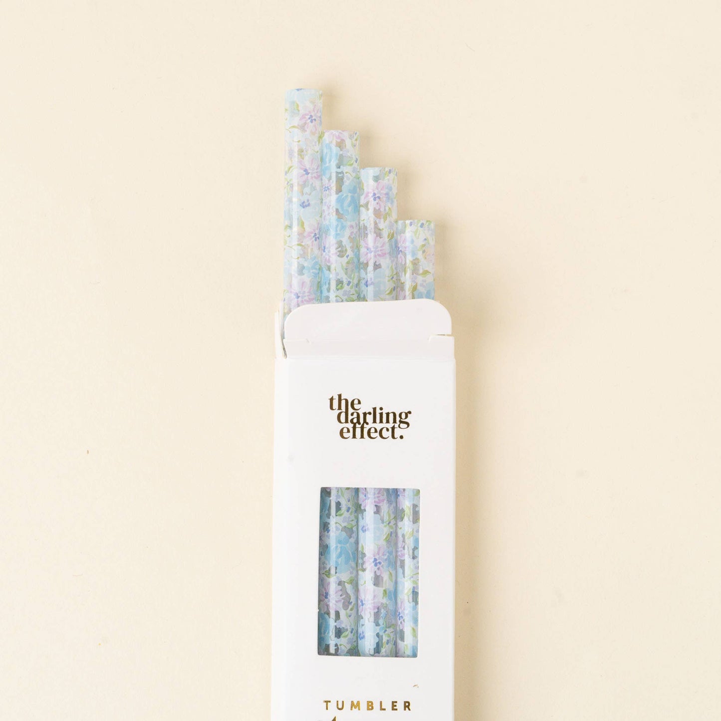 40 oz Tumbler Straw Set-Secret Garden Blue