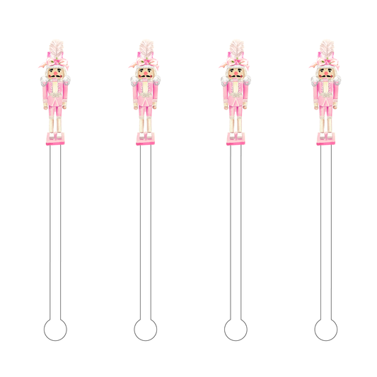 Nutcracker Acrylic Swizzle Sticks