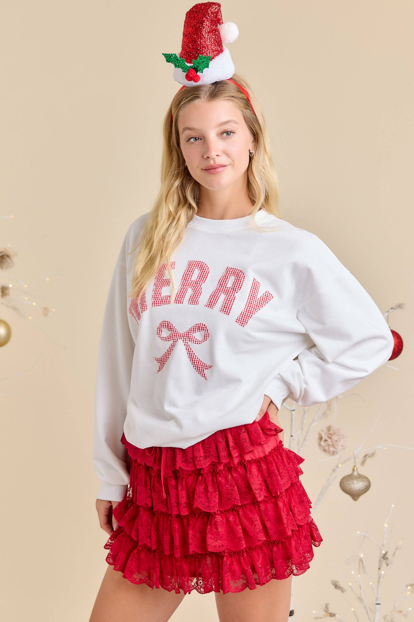 Merry Bow Sweatshirt