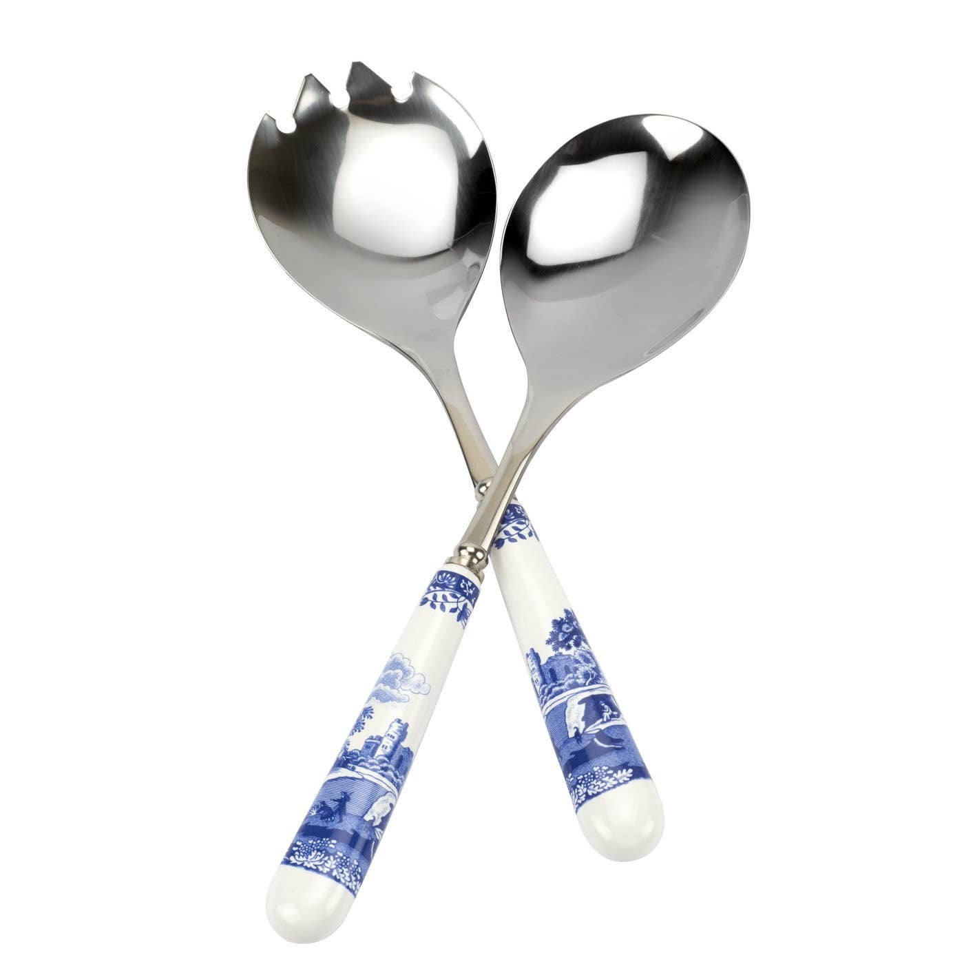 Spode Blue Italian Salad Servers