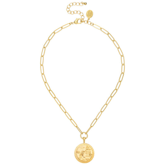 Blue Willow Paperclip Necklace