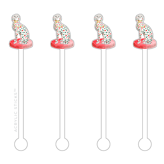 Spotted Staffie Acrylic Swizzle Sticks