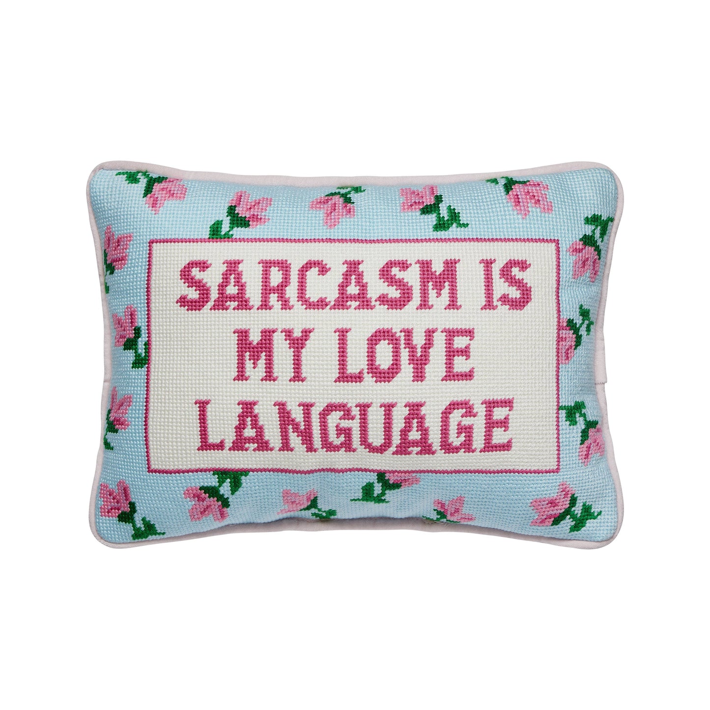 Sarcasm's My Love  Embroidered Pillow