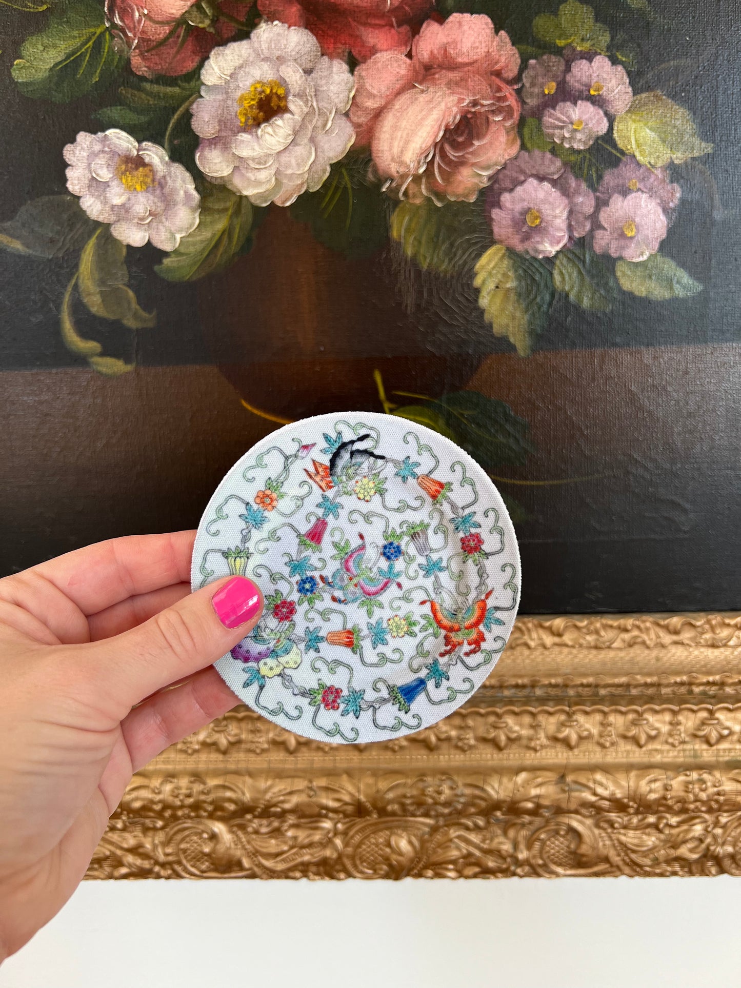 China Plate Grandmillennial Coaster Sets